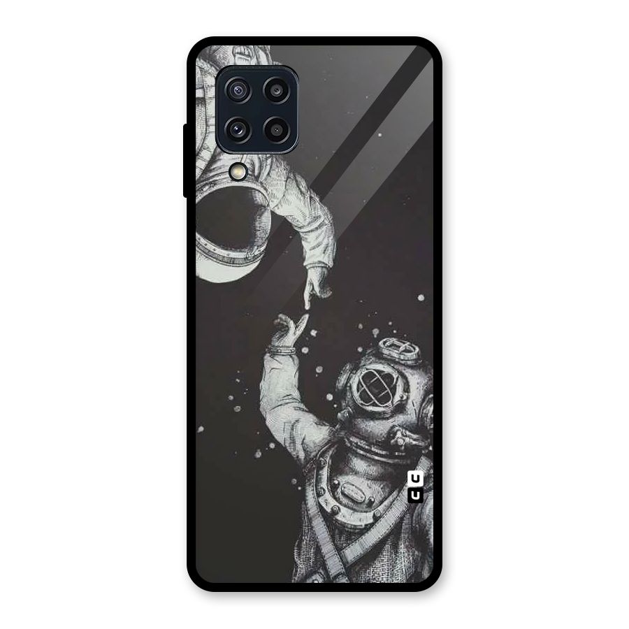 Space Meeting Glass Back Case for Galaxy M32
