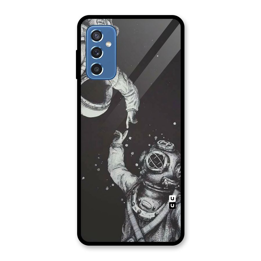 Space Meeting Glass Back Case for Galaxy M52 5G