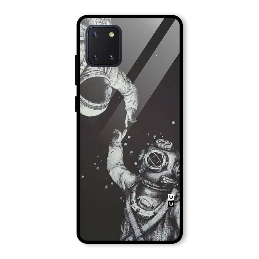Space Meeting Glass Back Case for Galaxy Note 10 Lite