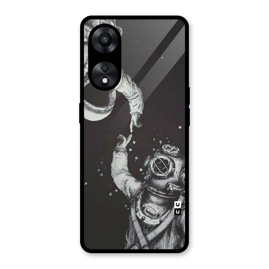 Space Meeting Glass Back Case for Oppo A78