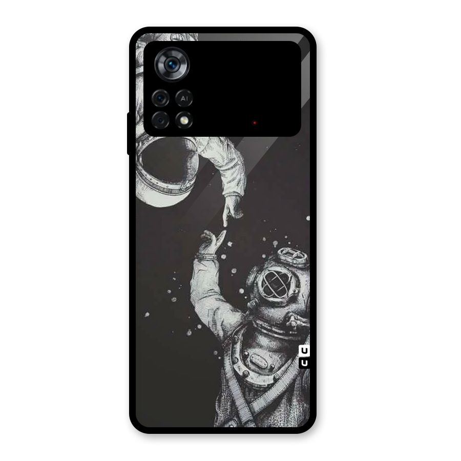 Space Meeting Glass Back Case for Poco X4 Pro 5G