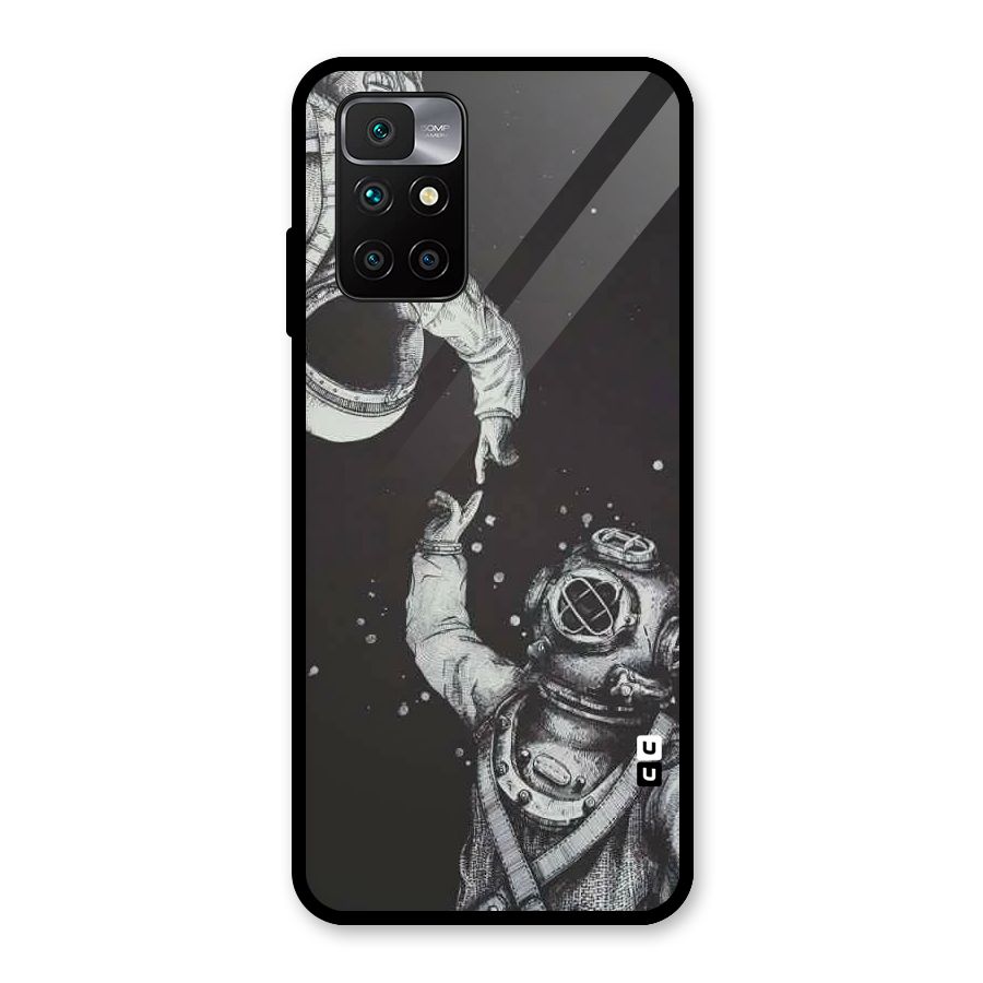 Space Meeting Glass Back Case for Redmi 10 Prime