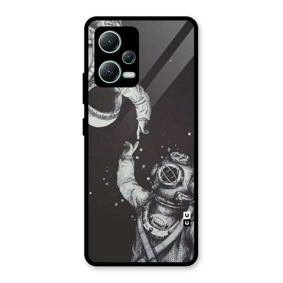 Space Meeting Glass Back Case for Redmi Note 12 5G