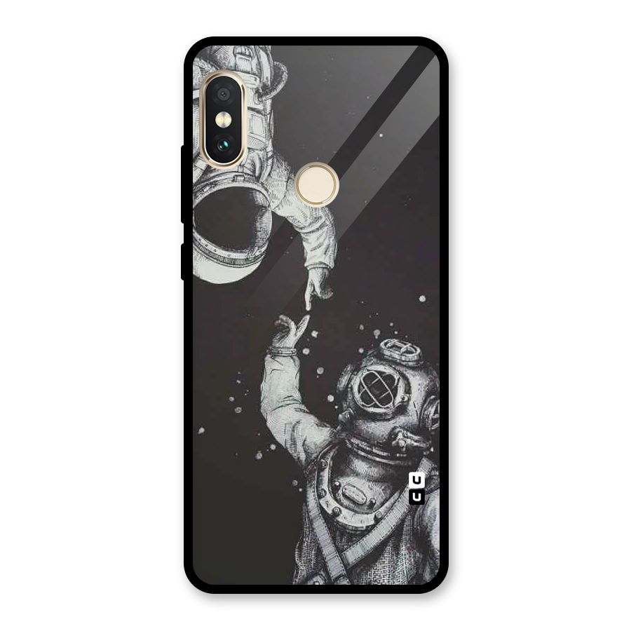 Space Meeting Glass Back Case for Redmi Note 5 Pro