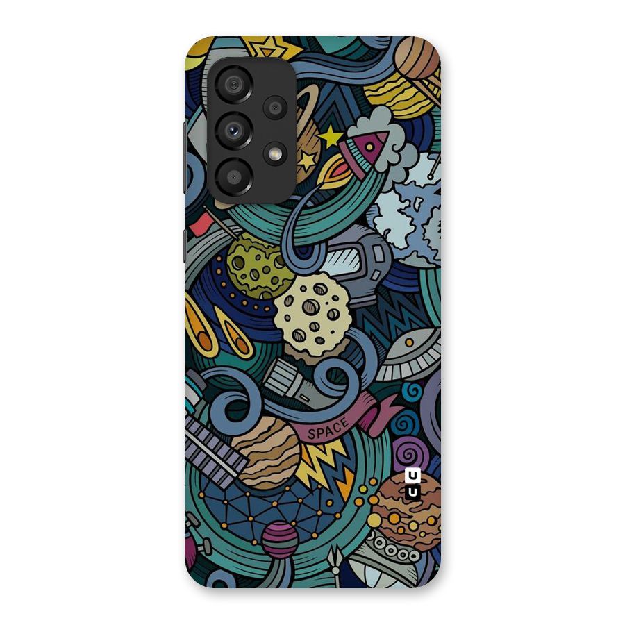 Space Pattern Blue Back Case for Galaxy A33 5G