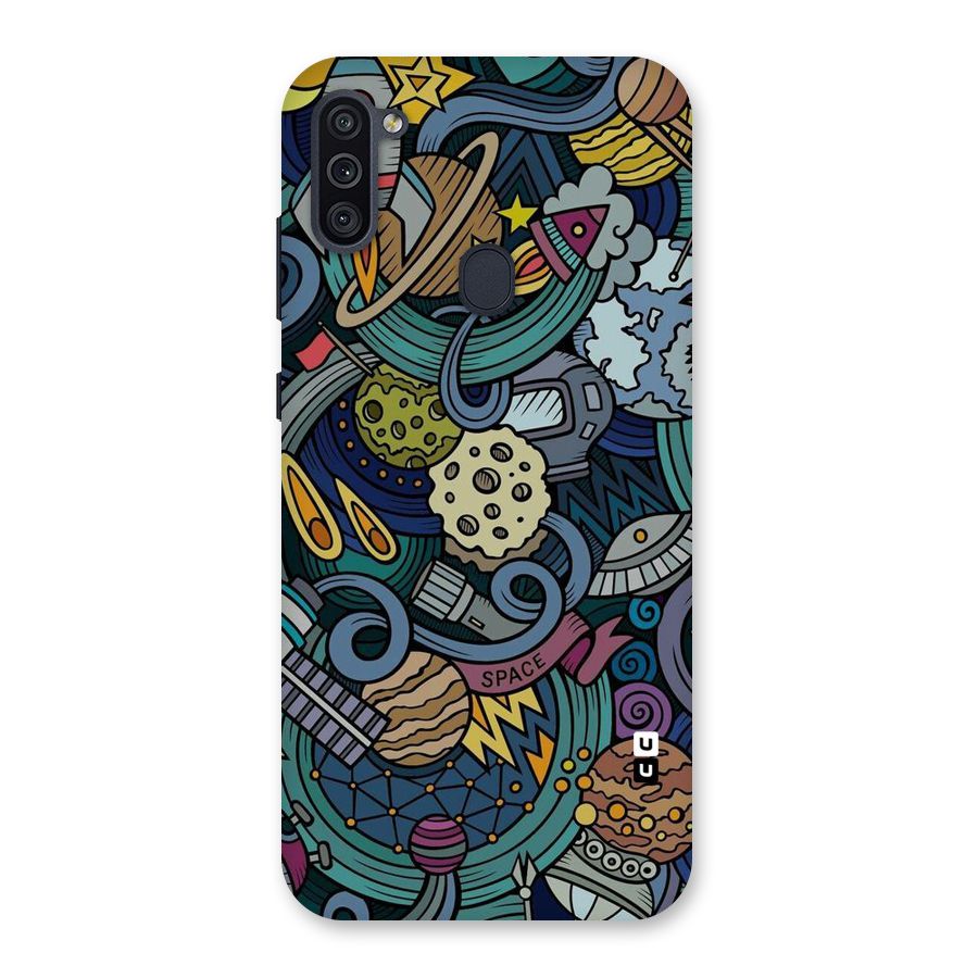 Space Pattern Blue Back Case for Galaxy M11