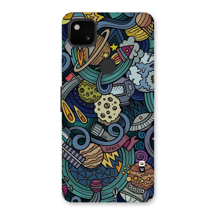 Space Pattern Blue Back Case for Google Pixel 4a