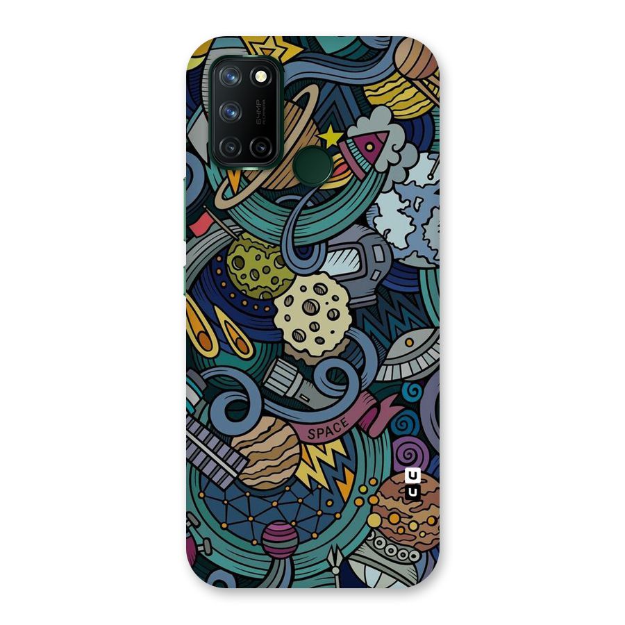 Space Pattern Blue Back Case for Realme 7i