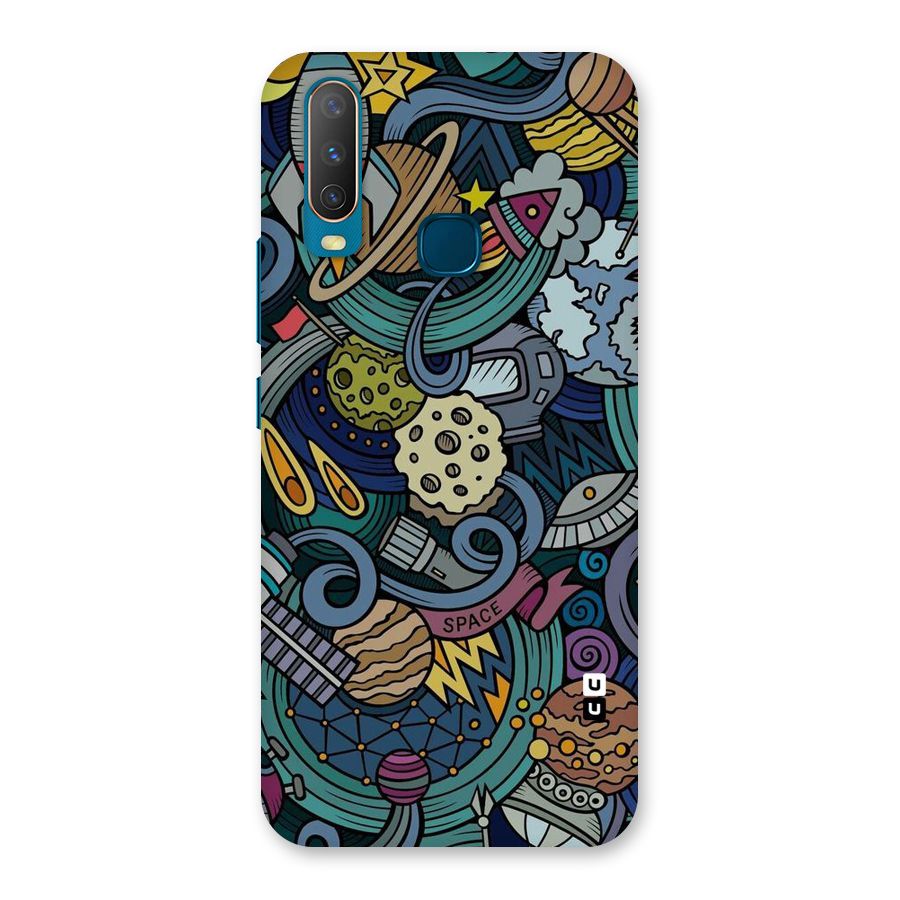 Space Pattern Blue Back Case for Vivo Y12