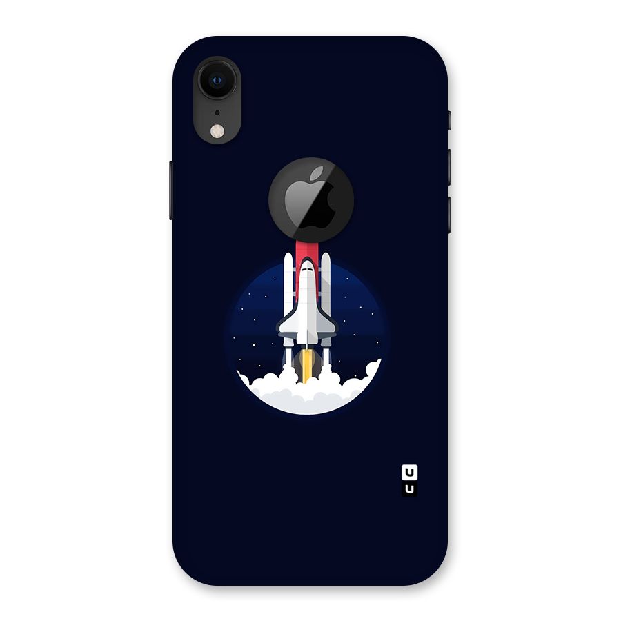 Space Rocket Minimal Back Case for iPhone XR Logo Cut