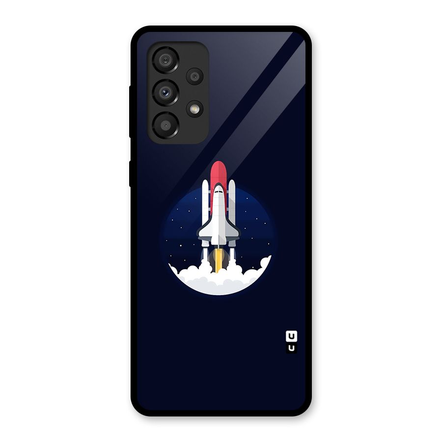 Space Rocket Minimal Glass Back Case for Galaxy A33 5G