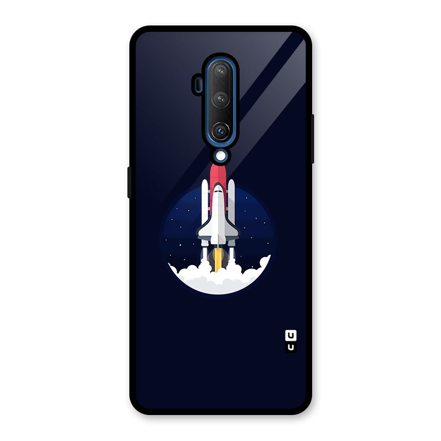 Space Rocket Minimal Glass Back Case for OnePlus 7T Pro