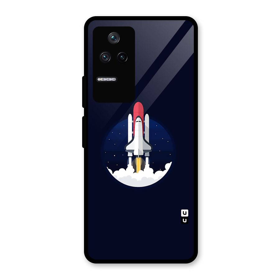 Space Rocket Minimal Glass Back Case for Poco F4 5G