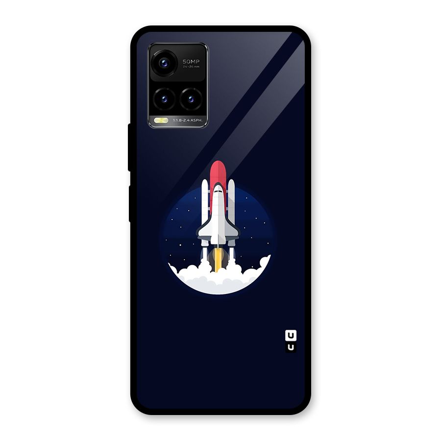 Space Rocket Minimal Glass Back Case for Vivo Y21T
