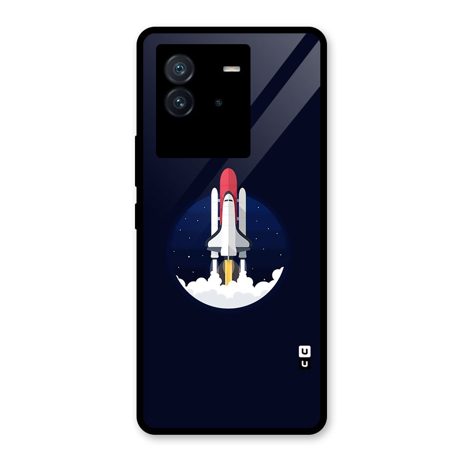 Space Rocket Minimal Glass Back Case for Vivo iQOO Neo 6 5G
