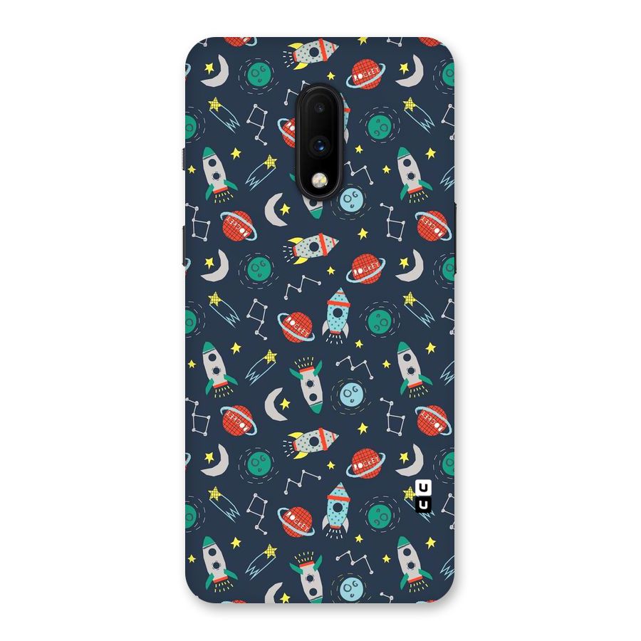 Space Rocket Pattern Back Case for OnePlus 7