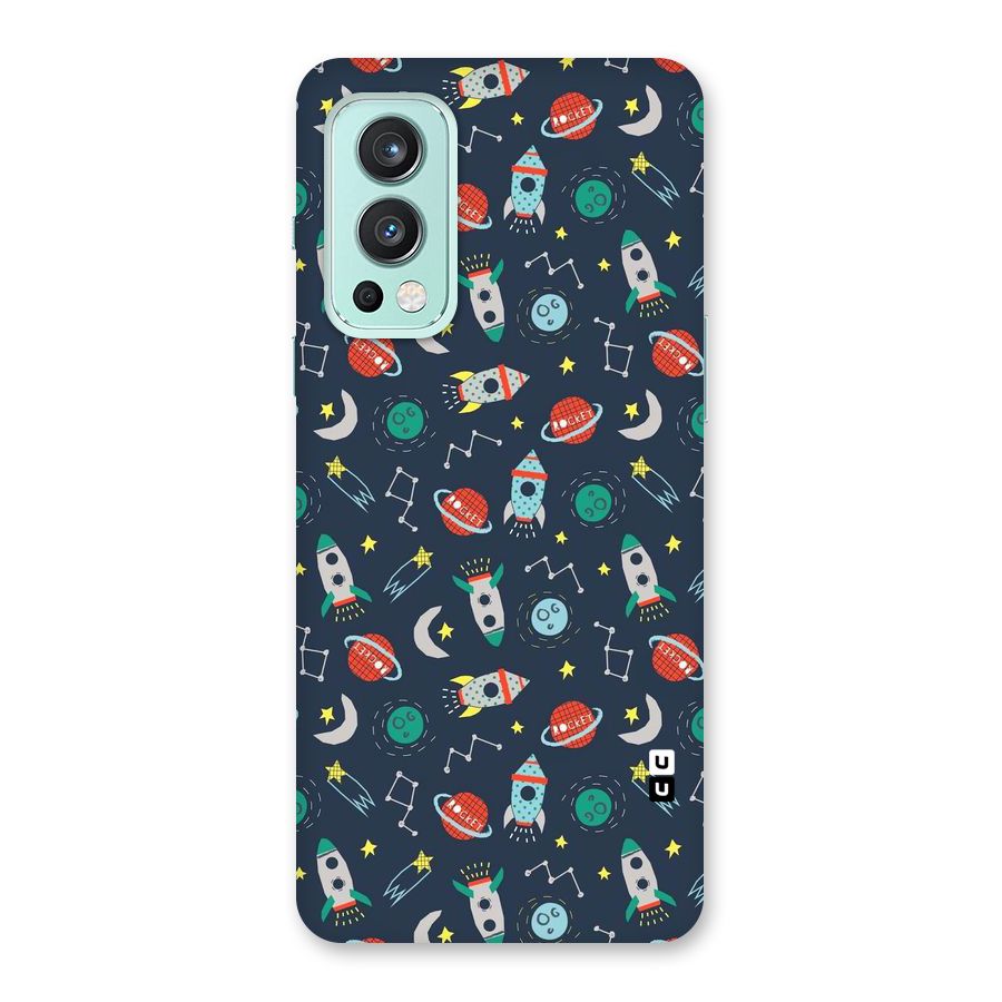 Space Rocket Pattern Back Case for OnePlus Nord 2 5G