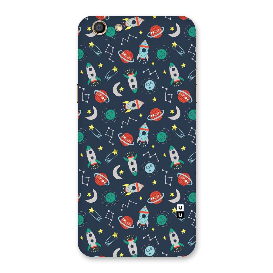 Space Rocket Pattern Back Case for Oppo F3