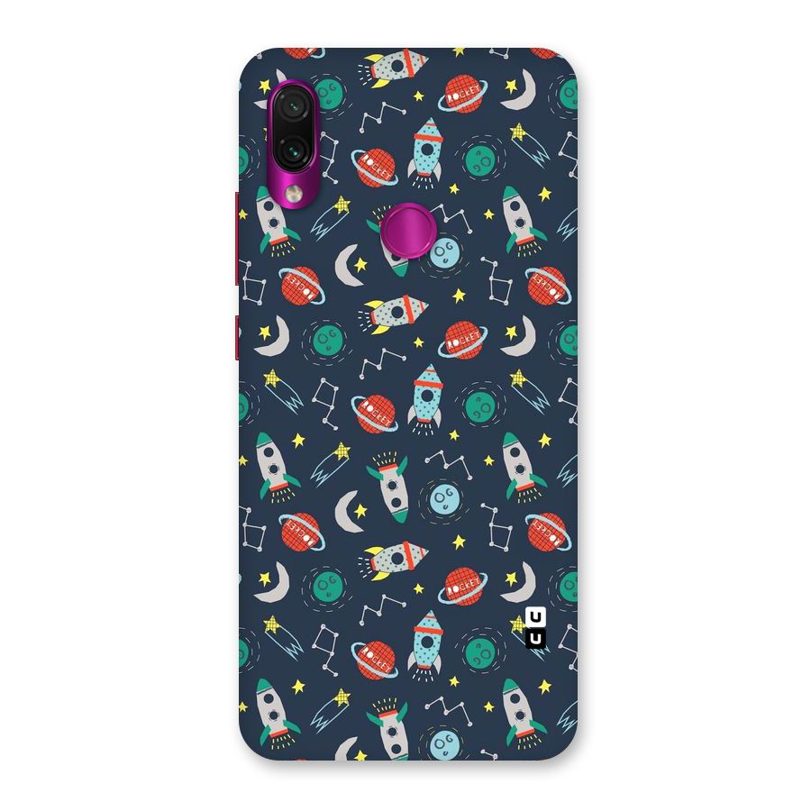 Space Rocket Pattern Back Case for Redmi Note 7 Pro