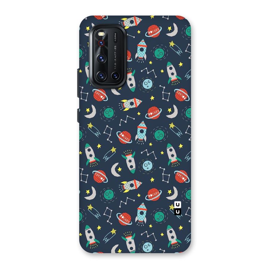 Space Rocket Pattern Back Case for Vivo V19