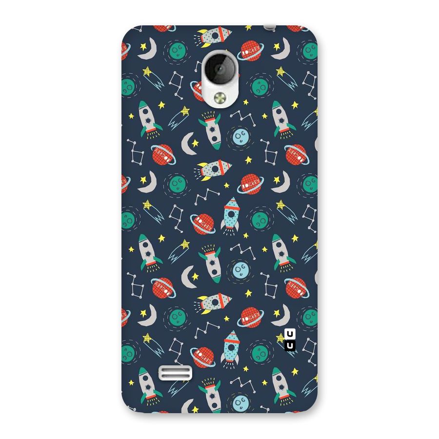 Space Rocket Pattern Back Case for Vivo Y21