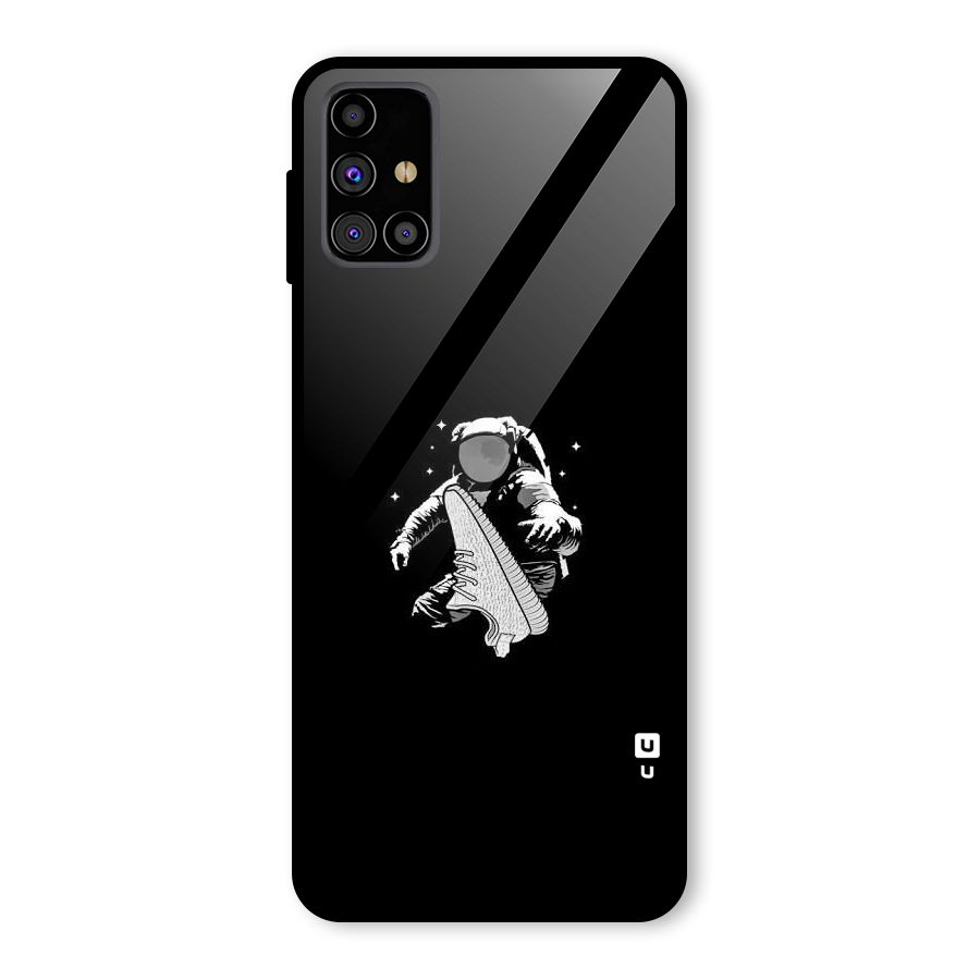 Space Shoe Glass Back Case for Galaxy M31s