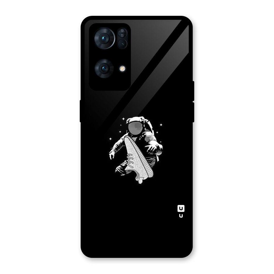 Space Shoe Glass Back Case for Oppo Reno7 Pro 5G