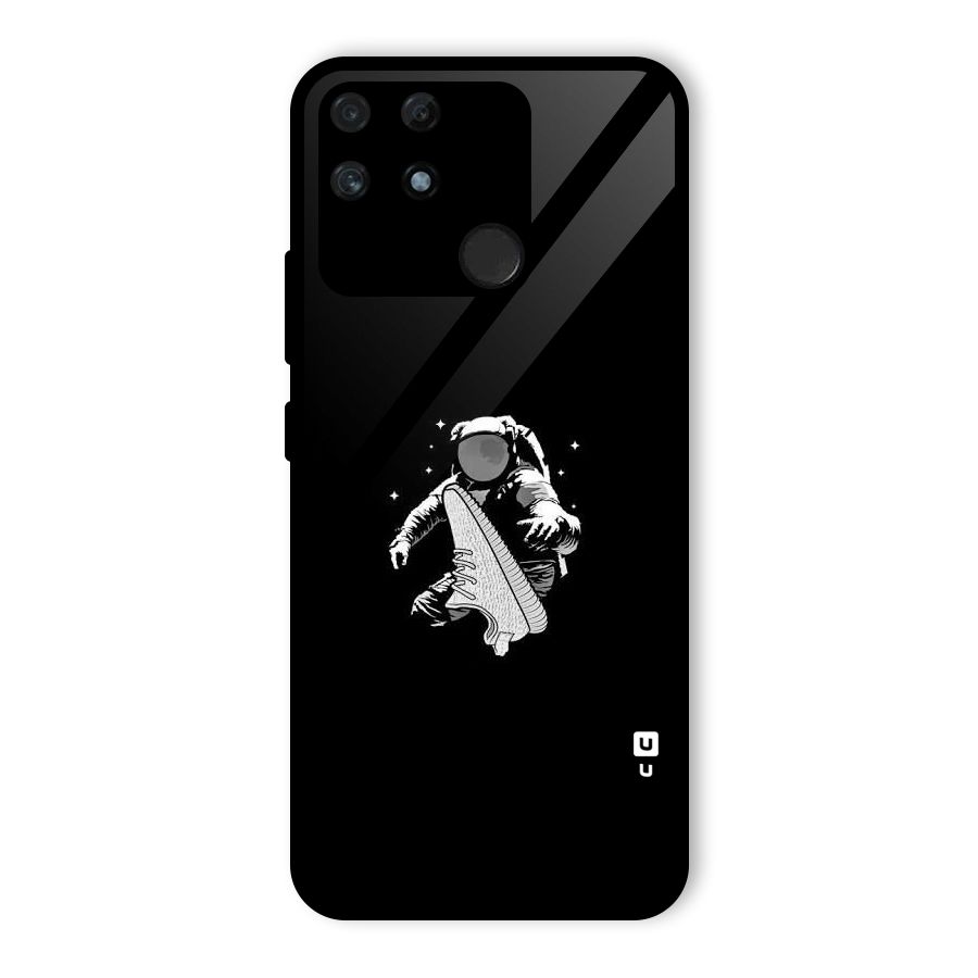 Space Shoe Glass Back Case for Realme Narzo 50A