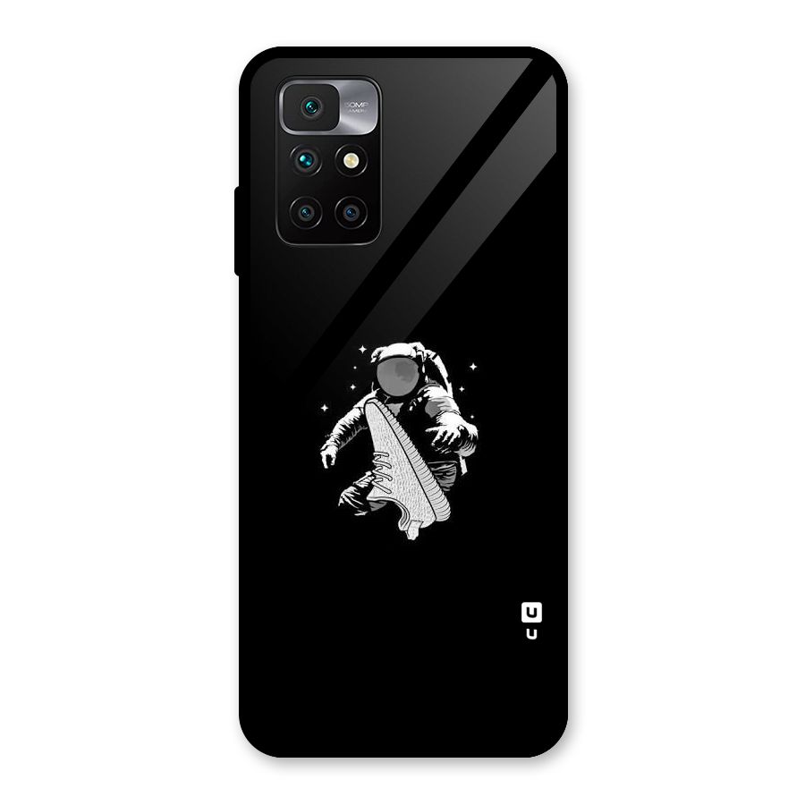Space Shoe Glass Back Case for Redmi 10 Prime