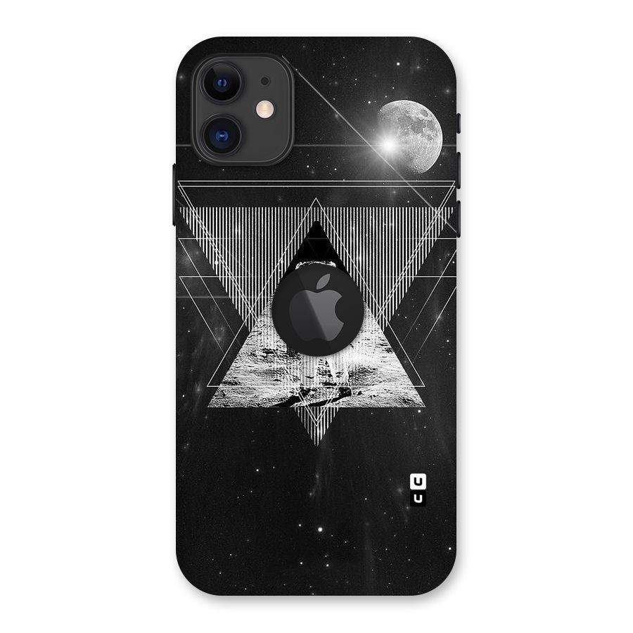 Space Triangle Abstract Back Case for iPhone 11 Logo Cut