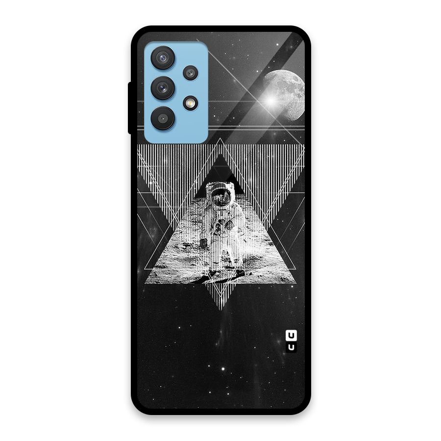 Space Triangle Abstract Glass Back Case for Galaxy M32 5G