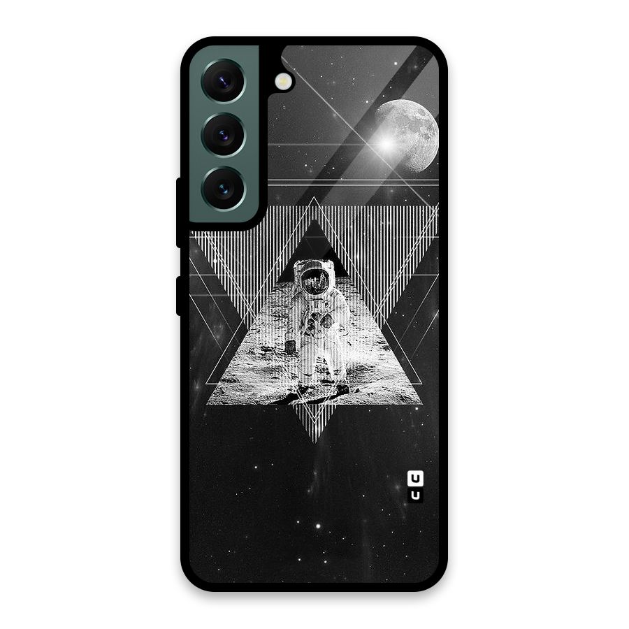 Space Triangle Abstract Glass Back Case for Galaxy S22 5G