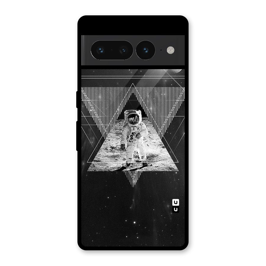 Space Triangle Abstract Glass Back Case for Google Pixel 7 Pro