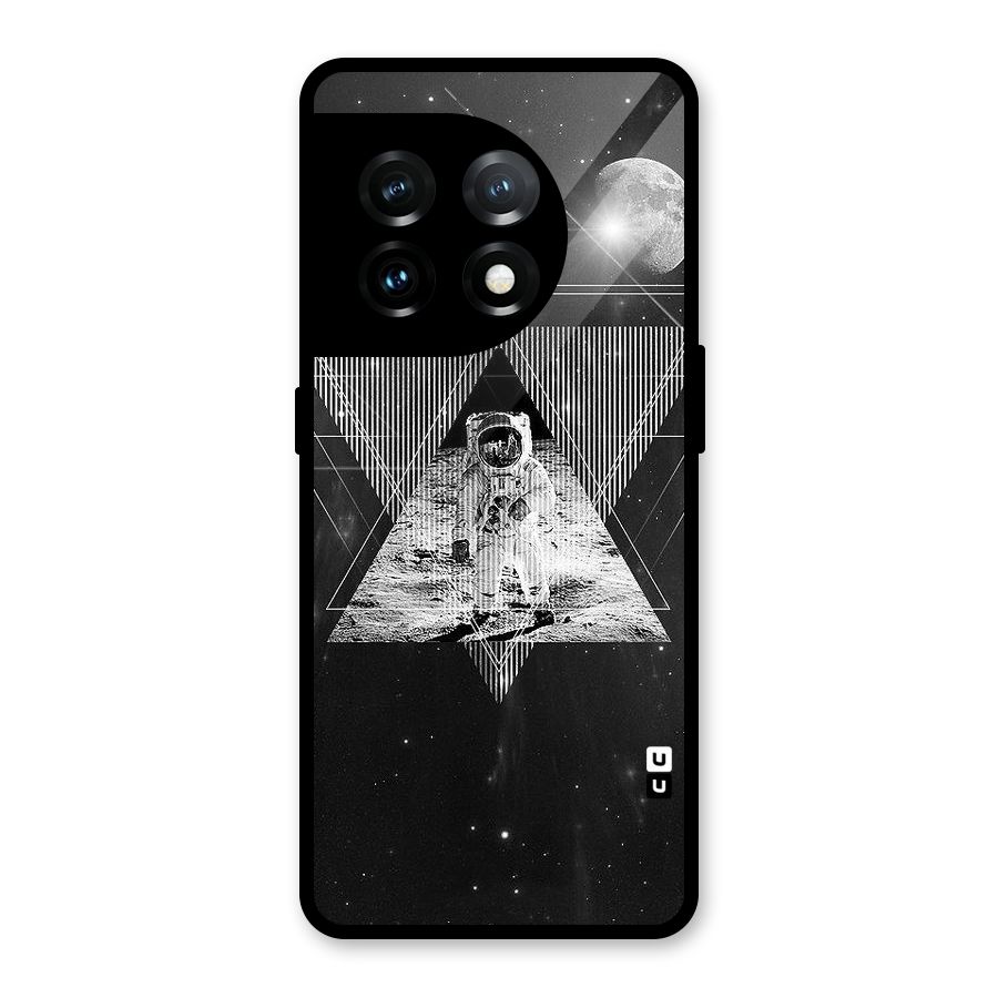 Space Triangle Abstract Glass Back Case for OnePlus 11