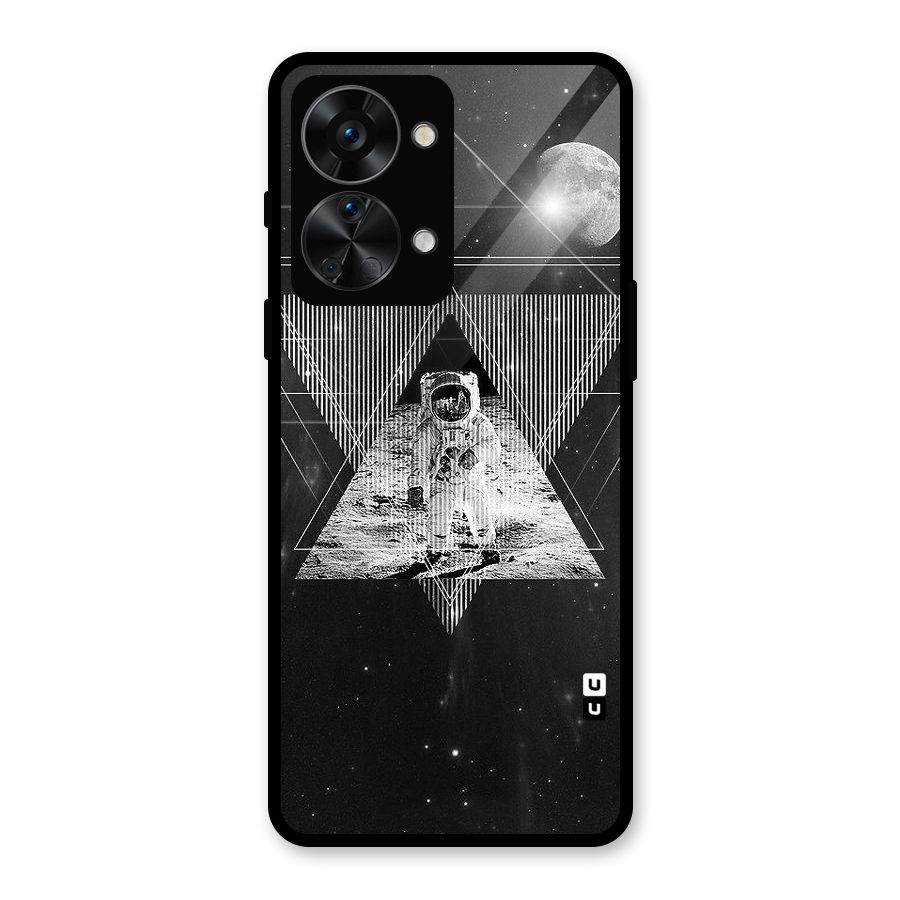 Space Triangle Abstract Glass Back Case for OnePlus Nord 2T