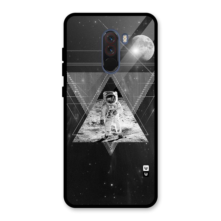 Space Triangle Abstract Glass Back Case for Poco F1