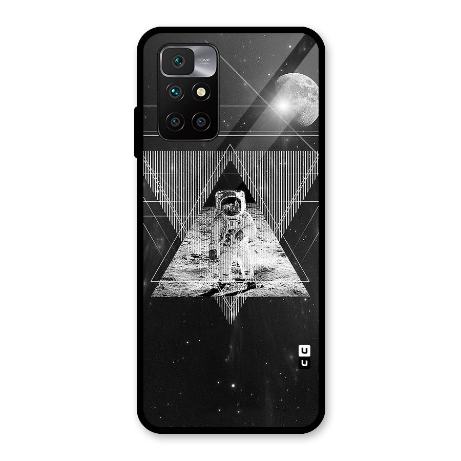 Space Triangle Abstract Glass Back Case for Redmi 10 Prime
