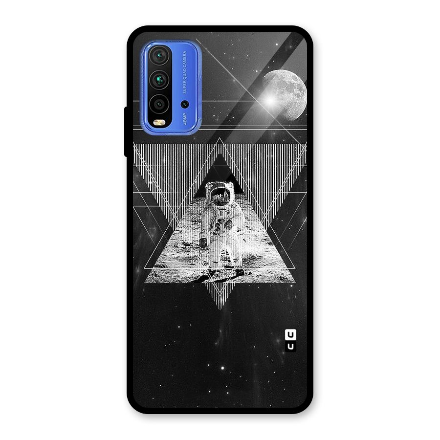 Space Triangle Abstract Glass Back Case for Redmi 9 Power