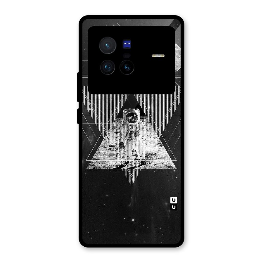 Space Triangle Abstract Glass Back Case for Vivo X80