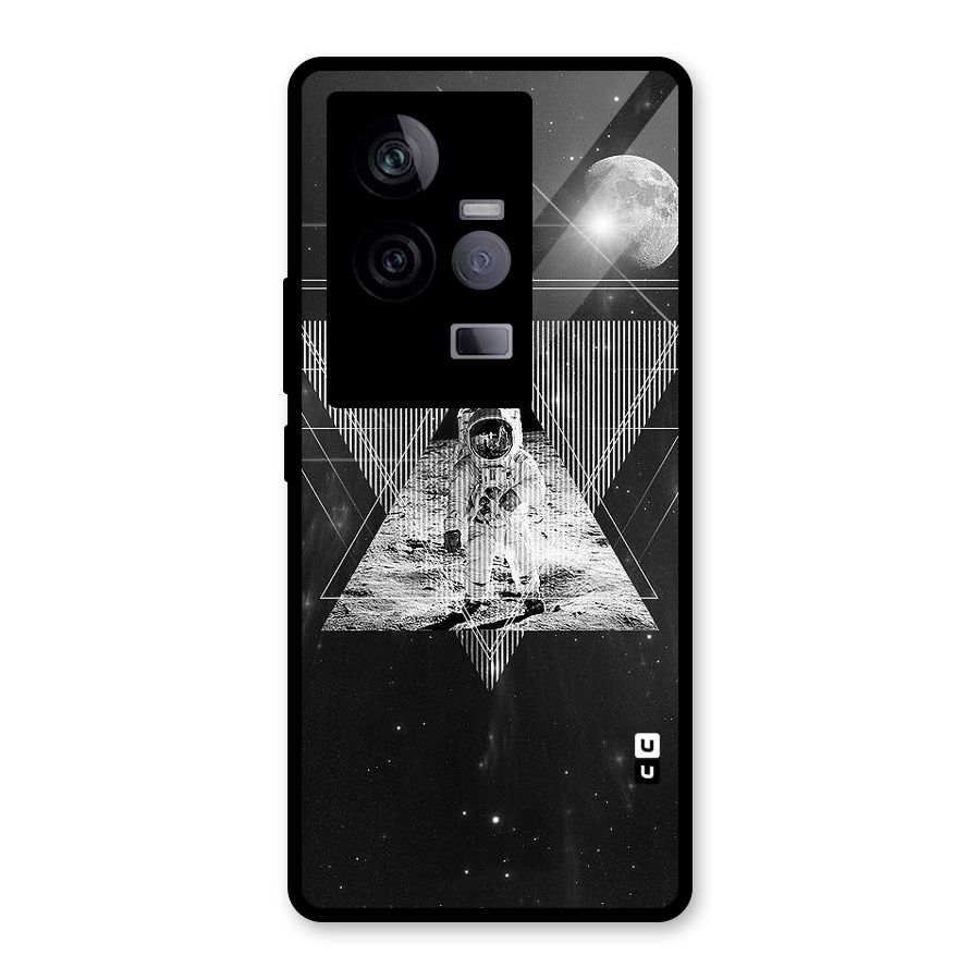 Space Triangle Abstract Glass Back Case for Vivo iQOO 11 5G