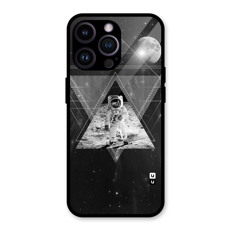 Space Triangle Abstract Glass Back Case for iPhone 14 Pro Max