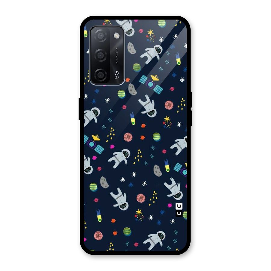 Spaceman Dance Glass Back Case for Oppo A53s 5G
