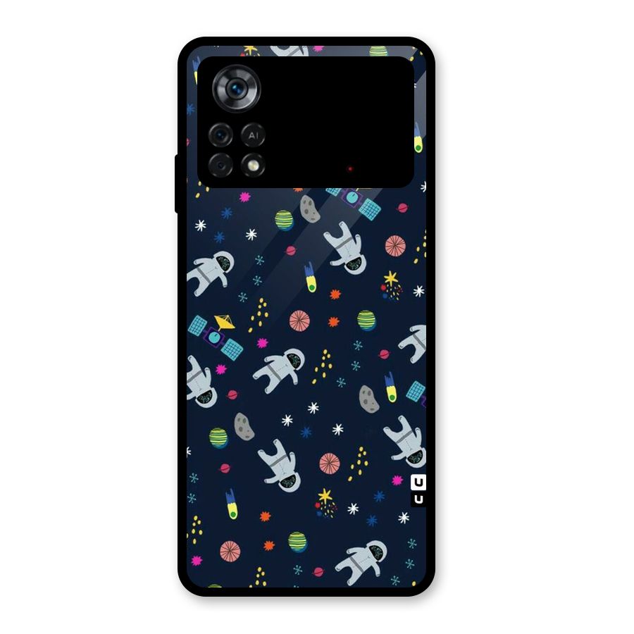 Spaceman Dance Glass Back Case for Poco X4 Pro 5G