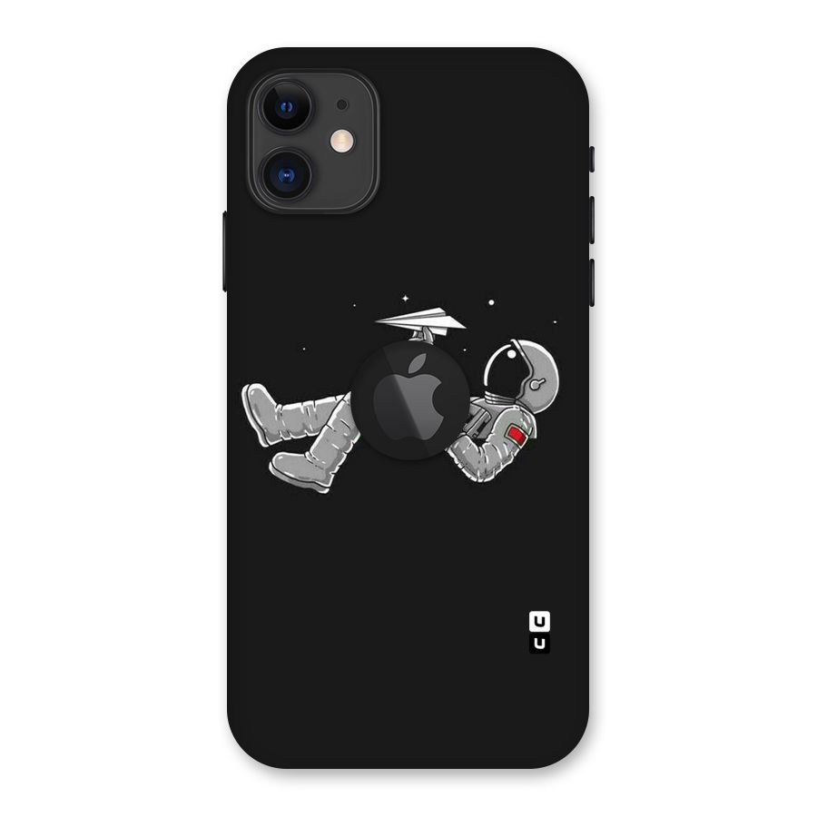 Spaceman Flying Back Case for iPhone 11 Logo Cut