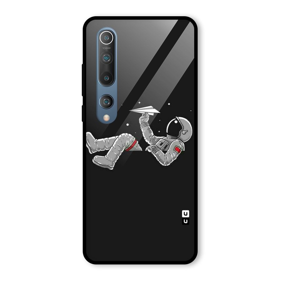Spaceman Flying Glass Back Case for Mi 10