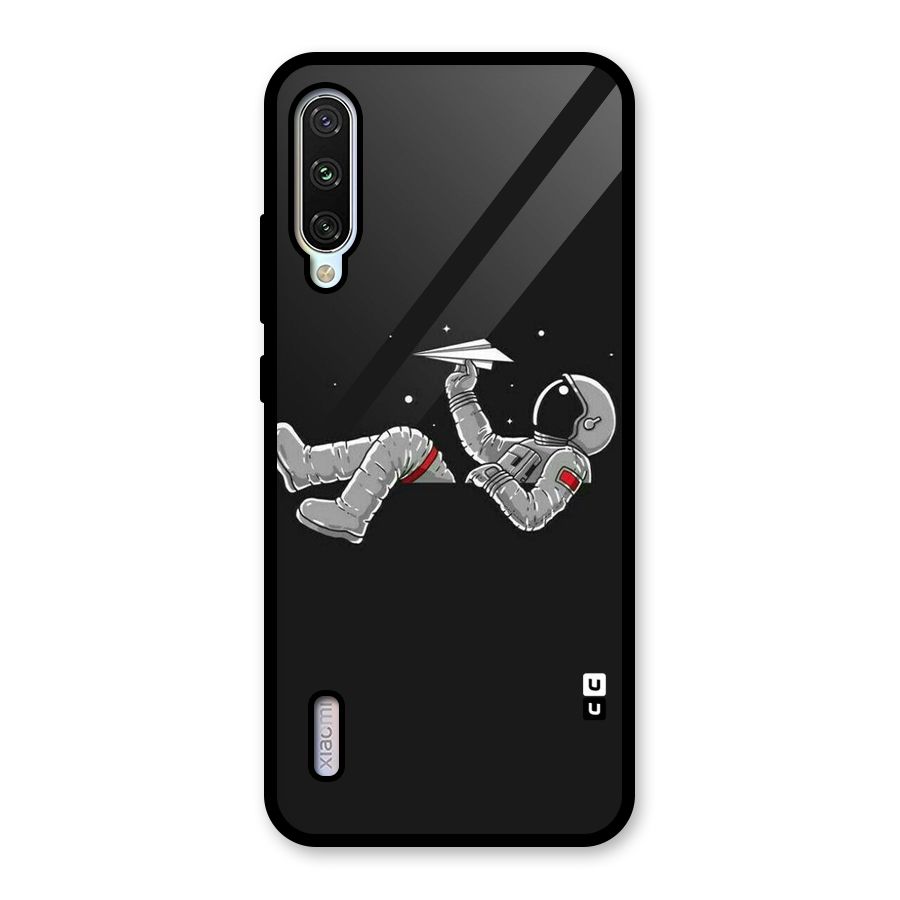 Spaceman Flying Glass Back Case for Mi A3