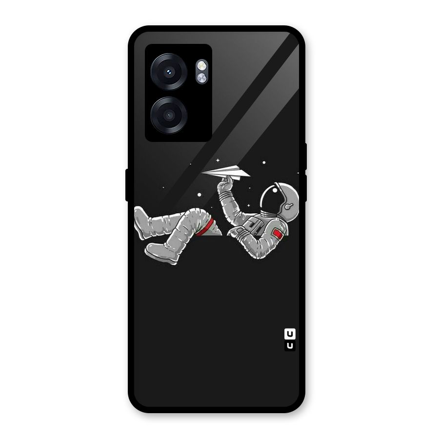 Spaceman Flying Glass Back Case for Oppo K10 (5G)