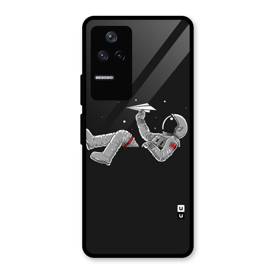 Spaceman Flying Glass Back Case for Poco F4 5G