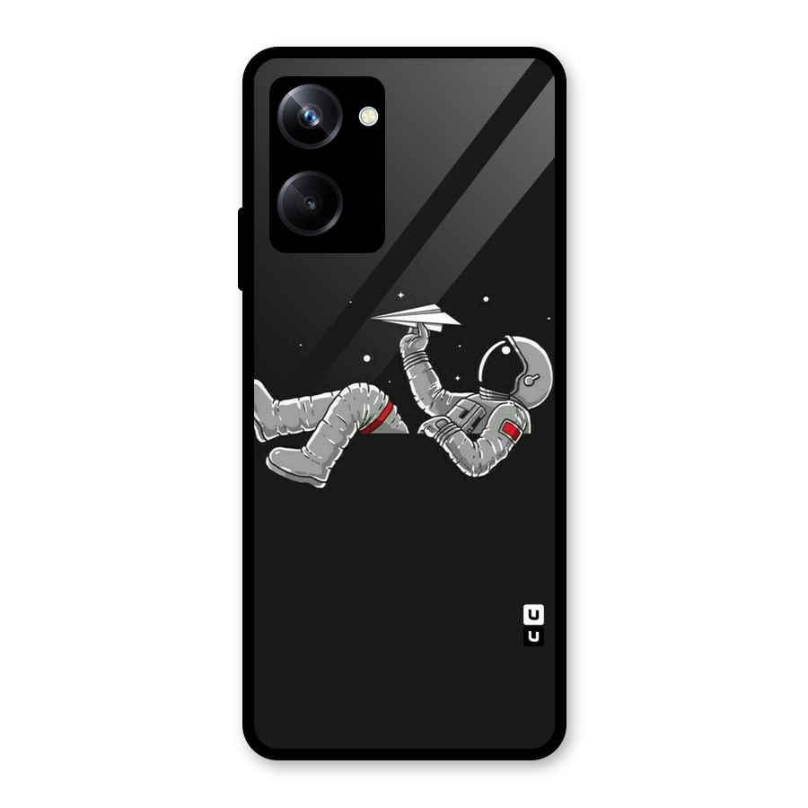Spaceman Flying Glass Back Case for Realme 10 Pro
