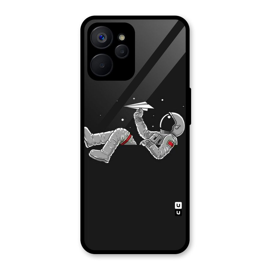Spaceman Flying Glass Back Case for Realme 9i 5G